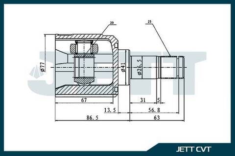 ШРУС внутренний JETT V40-1416