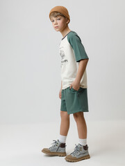 шорты  для мальчика  КР 400862/темно-зеленый 5611 к608