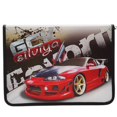 
          Папка 1 отделение, А4 230х325х25 мм, Пчелка, пластик, дизайн с двух сторон, молния вокруг, "Быстрая машина"