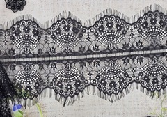 Кружево Французское, ш. 22 см, чёрный