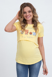 Футболка для беременных и кормящих 10590 желтый