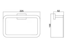 Держатель для полотенец BELZ B90204 квадрат, хром