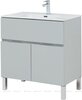 Aquanet 274121 Тумба с раковиной Алвита new 80 напольная 1 ящ., 2 дв. цв.серый (274121)