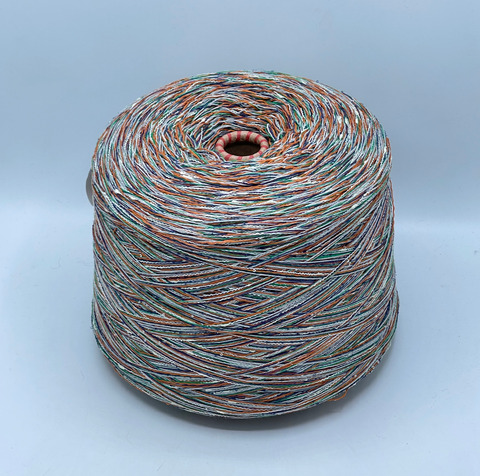 Авторская смотка, 154м, Меринос/Лен/ПЛ(пайетка)/Хлопок/ПА/Кашемир/Шелк/Вискоза, Пиратский сундук, 38139