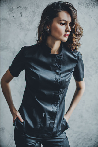 Блуза женская м212 toray стретч черный55