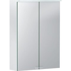Зеркальный шкаф Geberit Option Basic с подсветкой, две двери: B=50см, H=67.5см, T=14см, Тип штекера=CEE 7/16, белый / лакированный матовый, с зеркальным покрытием внутри и снаружи фото