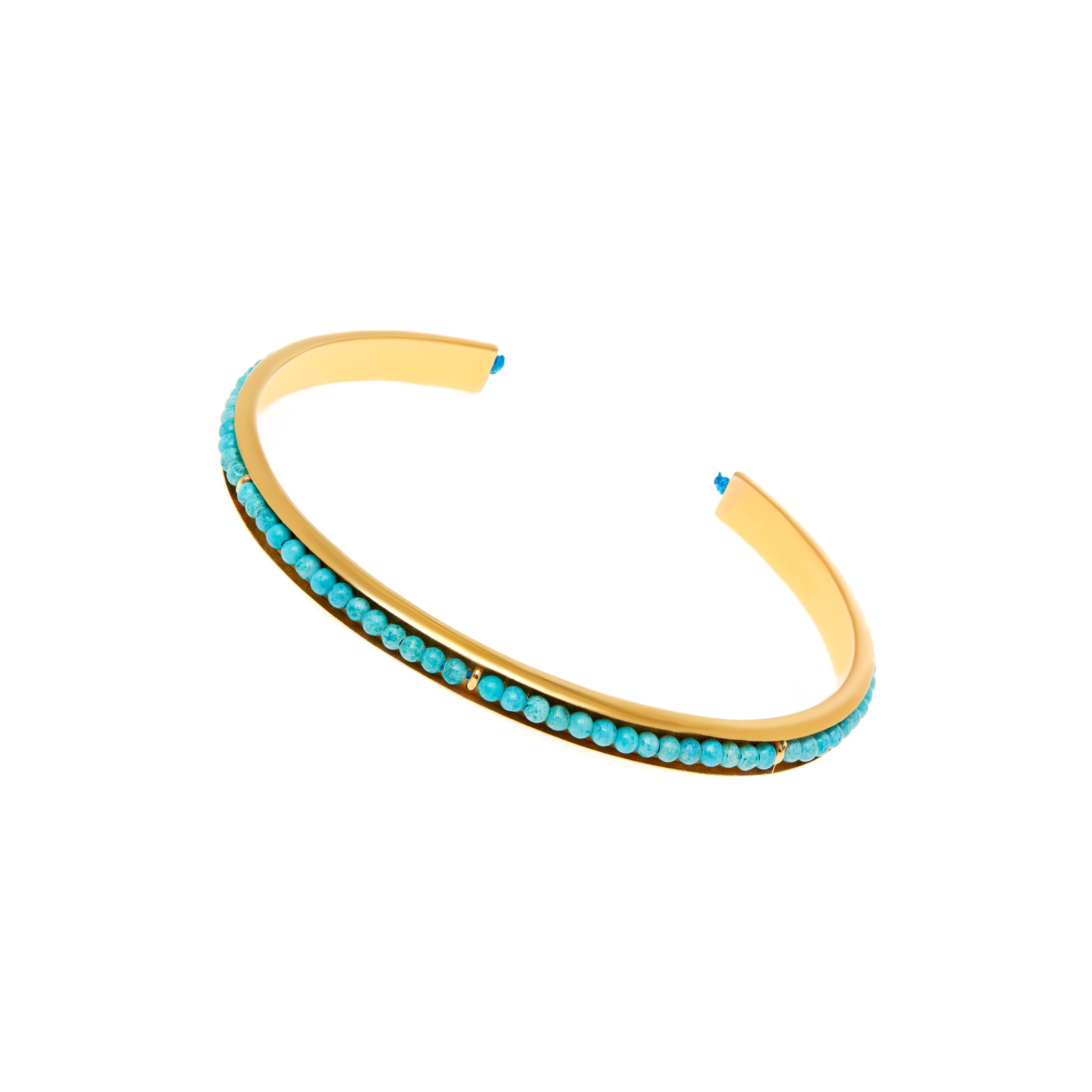 HERMINA ATHENS Браслет Luna Turquoise Cuff Bracelet hermina athens браслет tiny moon vintage pearl bracelet