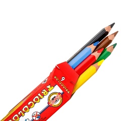 Карандаши цветные KOH-I-NOOR jumbo TRIOCOLOR 3151, 6цв, картон.упак.