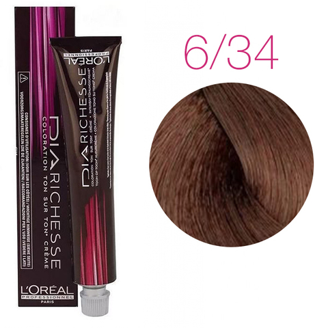 L'Oreal Professionnel Dia Richesse 6.34 (Медовый коричневый) - Краска для волос