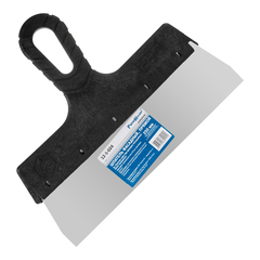 12-1-024 Шпатель фасадный прямой, нержавеющая сталь 0,45мм, пластиковая рукоятка, 250мм (РемоКолор)