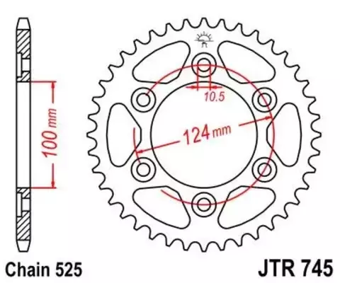 Звезда ведомая JTR745 42