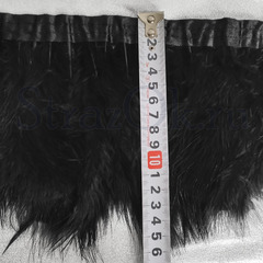 Купить оптом перья Марабу на ленте черные Black в интернет-магазине