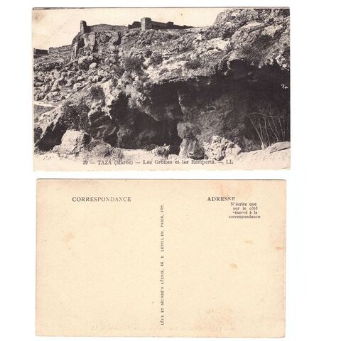 Открытка Марокко 39 TAZA-Les Grottes et los  Remparts