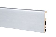 Плинтус дюрополимерный Arbiton Integra HDPS 02 Алюминий 80х20х2400 мм