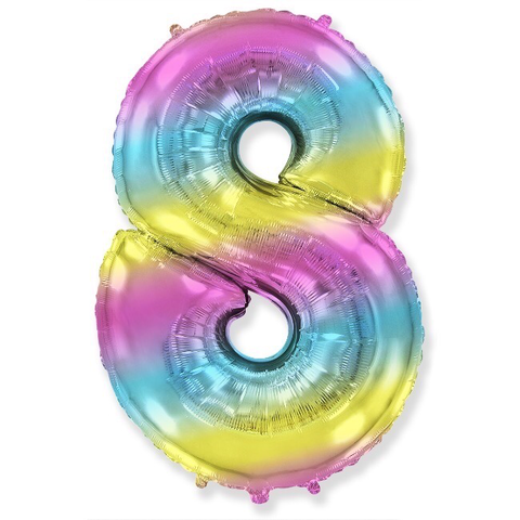 Цифра «8» радужная