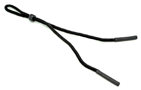 Шнурок для стрелковых очков из ткани с резиновыми заканцовками 60 см черный