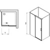 Дверь душевая раздвижная в нишу 110х190 см Ravak 10° 10DP2-110 0ZVD0C00Z1