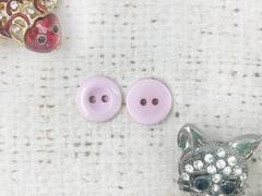 Пуговицы, d 1,1 см, 2 прокола, розовый