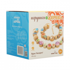 Игрушки из дерева Бусы 
