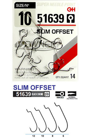 51639 №12  Крючки OWNER/C'ULTIVA SLIM OFFSET/ продажа от 5 уп.