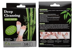 Пластырь Foot Patch Deep Cleansing лицевая и оборотная сторона упаковки