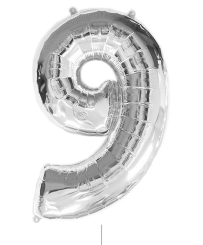 Цифры «9» серебро