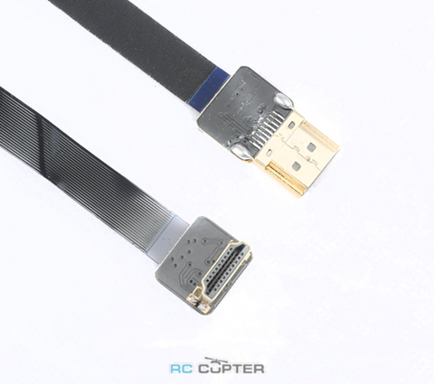Кабель HDMI - HDMI мягкий 50 см чёрный угловой
