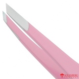 251-G804 Пинцет для бровей Solinberg, "Peach", наклонное окончание с четкими гранями