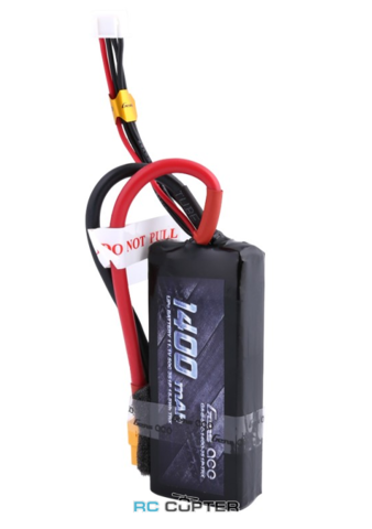 АКБ Gens Ace 1400mAh 11.1V 50C 3S1P Lipo Battery Pack XT60