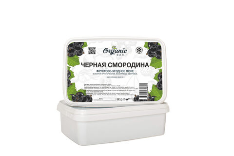 Замороженное пюре Черная смородина Organic Bar 1 кг