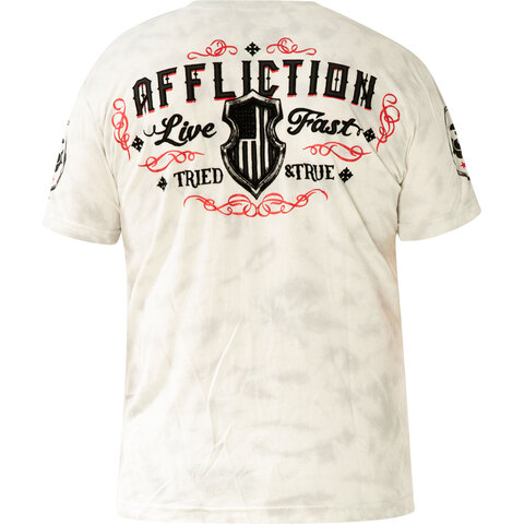 Affliction | Футболка мужская Code Of Honor White A24385 сзади