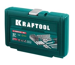 KRAFTOOL X-Drive, 57 предм., (1/4