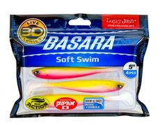 Виброхвост LUCKY JOHN Basara Soft Swim 3D, 5.0in (127 мм), цвет PG04, 4 шт.