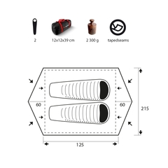 Палатка Trimm Adventure PIONEER-D, зеленый 2
