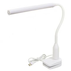 Светильник настольный на прищепке, с USB, белый, SPE14013-8285C/1