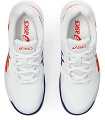 Детские теннисные кроссовки Asics Gel-Resolution 9 GS Clay - white/blue expanse