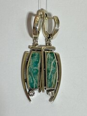 Графит (серьги из серебра)