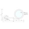 Decor Walther 0121400 Decor Walther BS 16 Touch Косметическое зеркало 20см, подвесное, увел. 5x, сенсорный вкл., подсветка LED питание от 3 батареек AA 1.5V, цвет: хром