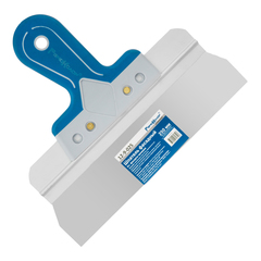 12-9-025 Шпатель фасадный прямой, нержавеющая сталь 0,6мм, двухкомпонентная литая рукоятка, 250мм (РемоКолор)