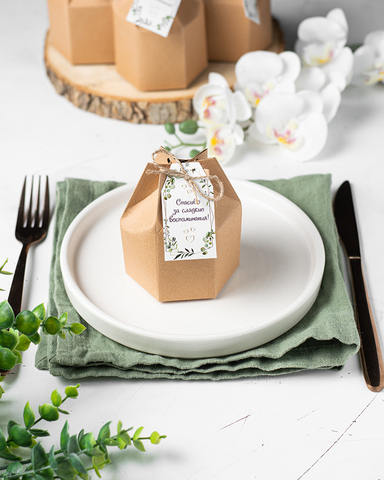 Бонбоньерки, подарочные коробки для комплиментов гостям на свадьбе, 6 шт.