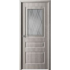 Купить Межкомнатная дверь ПВХ Каскад дуб филадельфия грей остеклённая