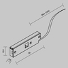 Комплектующие для систем освещения с токоведущими элементами Maytoni Accessories for tracks levity TRA184B-1B-100
