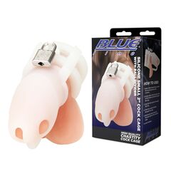 Белая клетка для пениса Silicone Small 2 in Cock Cage With Ball Divider - 