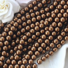 Майорка шоколадная 8 мм, 1 нить, МА088