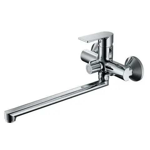 Смеситель для ванны BELZ B22679 длинный излив, латунь, хром