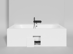 Salini 103422MF  ORNELLA AXIS  190x90 Встраиваемая ванна с овальной чашей, регулируемые ножки, RAL полностью фото