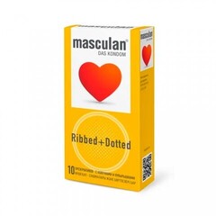 Презерватив Masculan Ribbed + Dotted № 10 (с колечками и пупырышками)