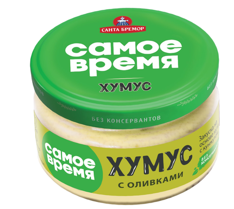 Закуска Хумус с оливками Самое время 200гр 1/6шт