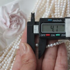 Жемчуг натуральный речной, круглый, 3-4 мм, 1 нить, Ж003