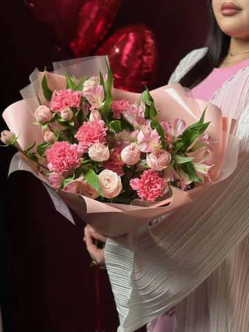 Сборный букет «Розовые мечты»